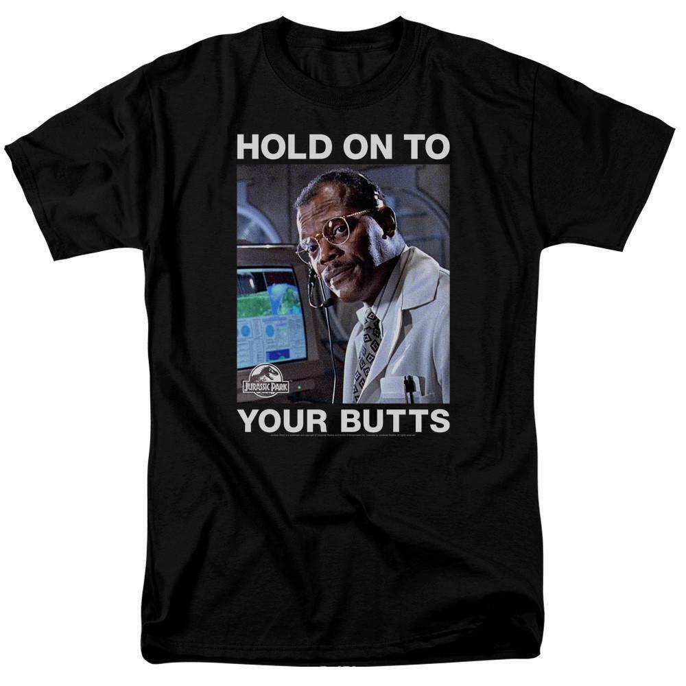 Jurassic Park Hold Onto Adult 181 T Shirt Black